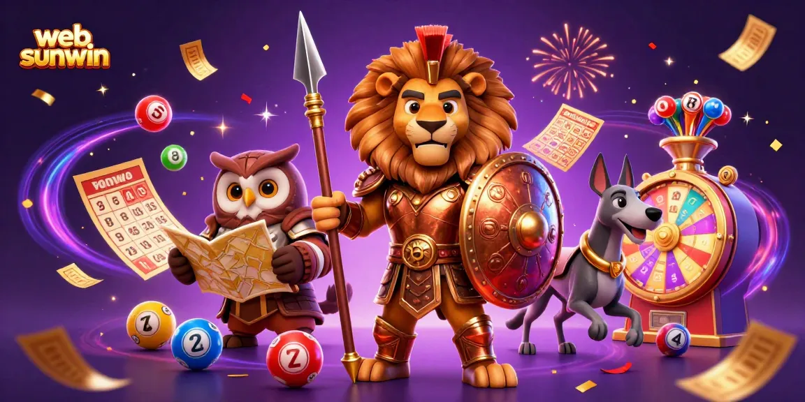 Win big at web sunwin with exciting lottery elements, vibrant characters, and dynamic gaming action.