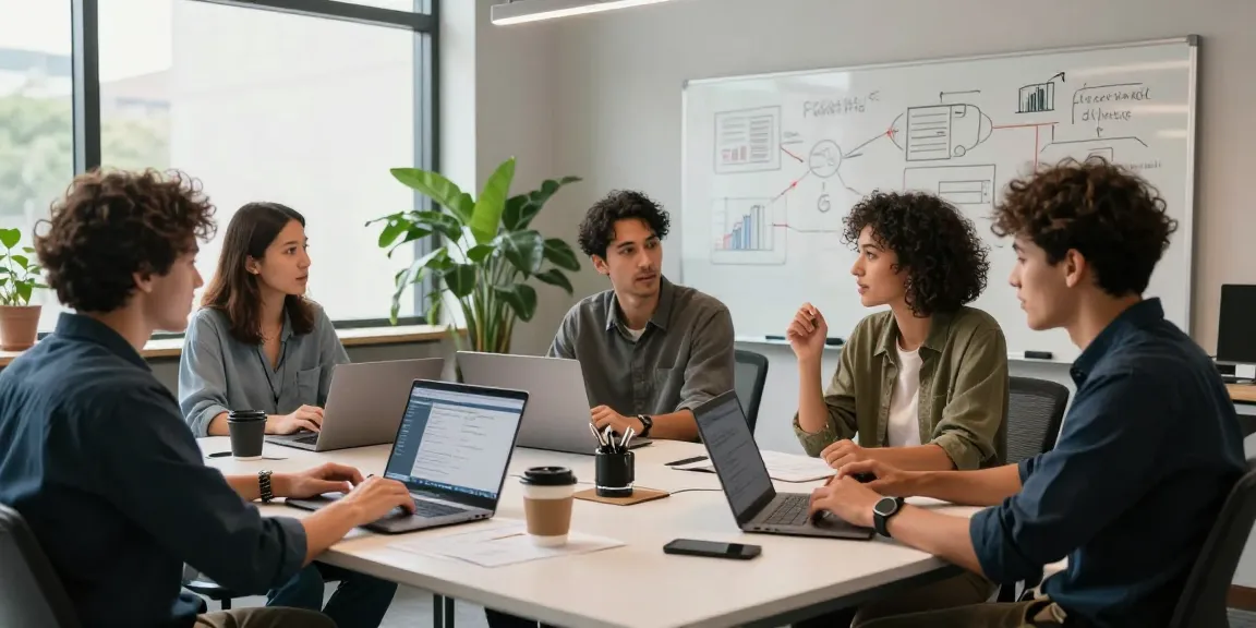 Vibrant office collaboration scene illustrating the WPS Official Website's innovative software solutions